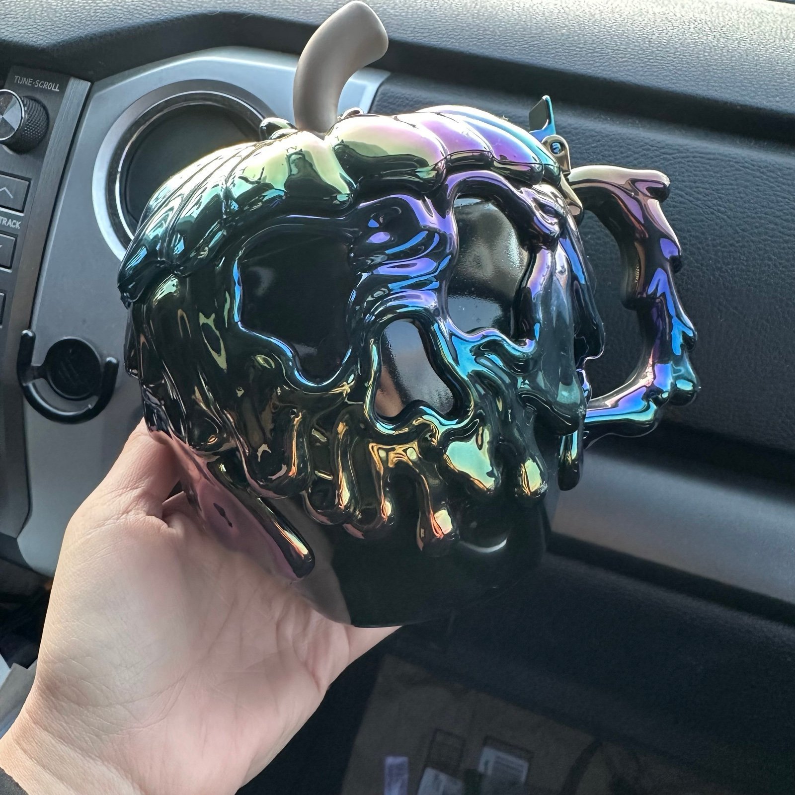 NEW Disneyland Halloween 2023 Iridescent Black Poison Apple Mug