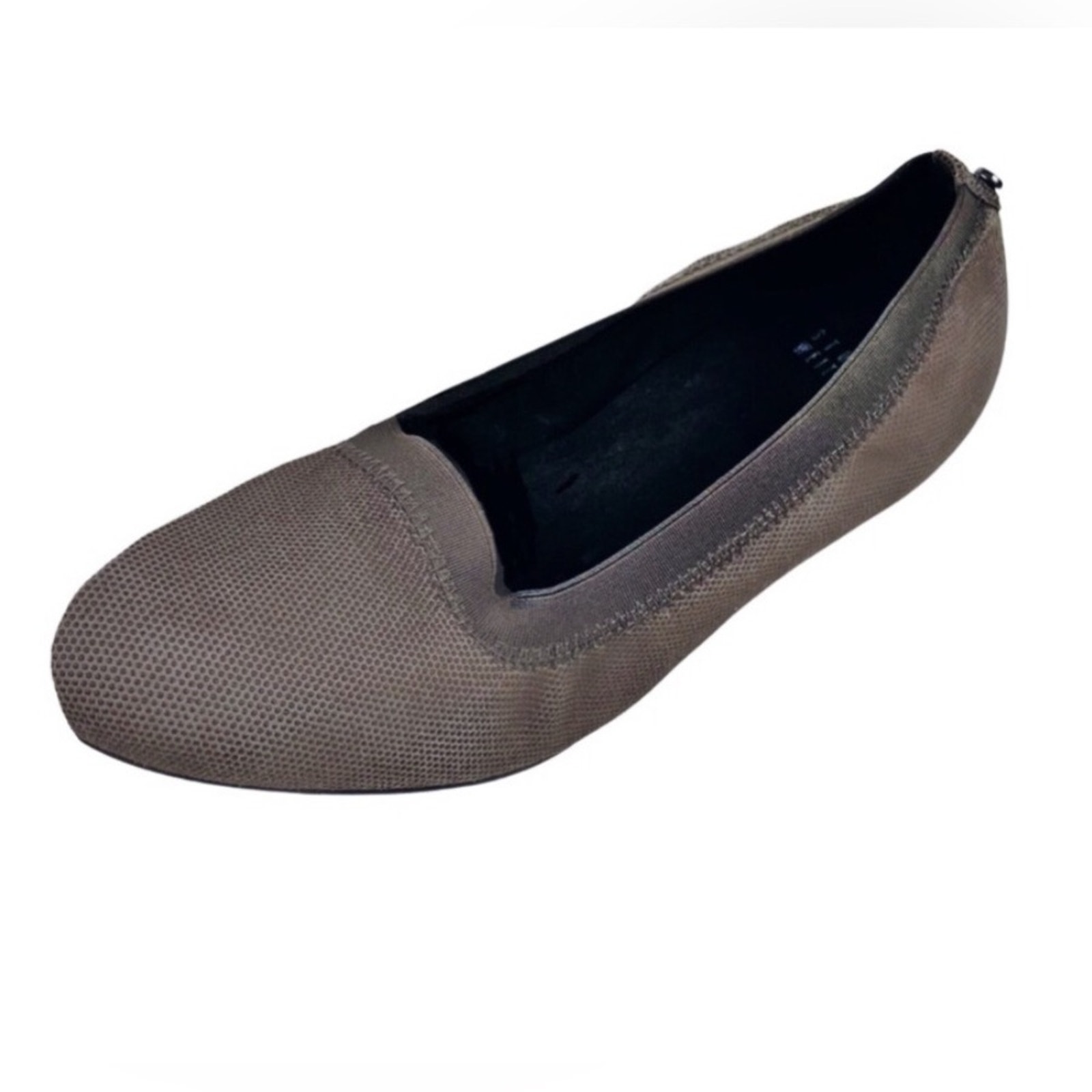 Stuart Weitzman Dark Taupe Textile Travel Ballet Flats Size 8.5 W