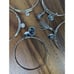 C&B Christopher & Banks Silver Set of Bangle Bracelets Charm 5 Total