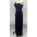 Max and Cleo Strapless Gown Maxi Dress Asymmetric Pleats Iridescent Blue Black 6