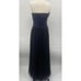 Max and Cleo Strapless Gown Maxi Dress Asymmetric Pleats Iridescent Blue Black 6