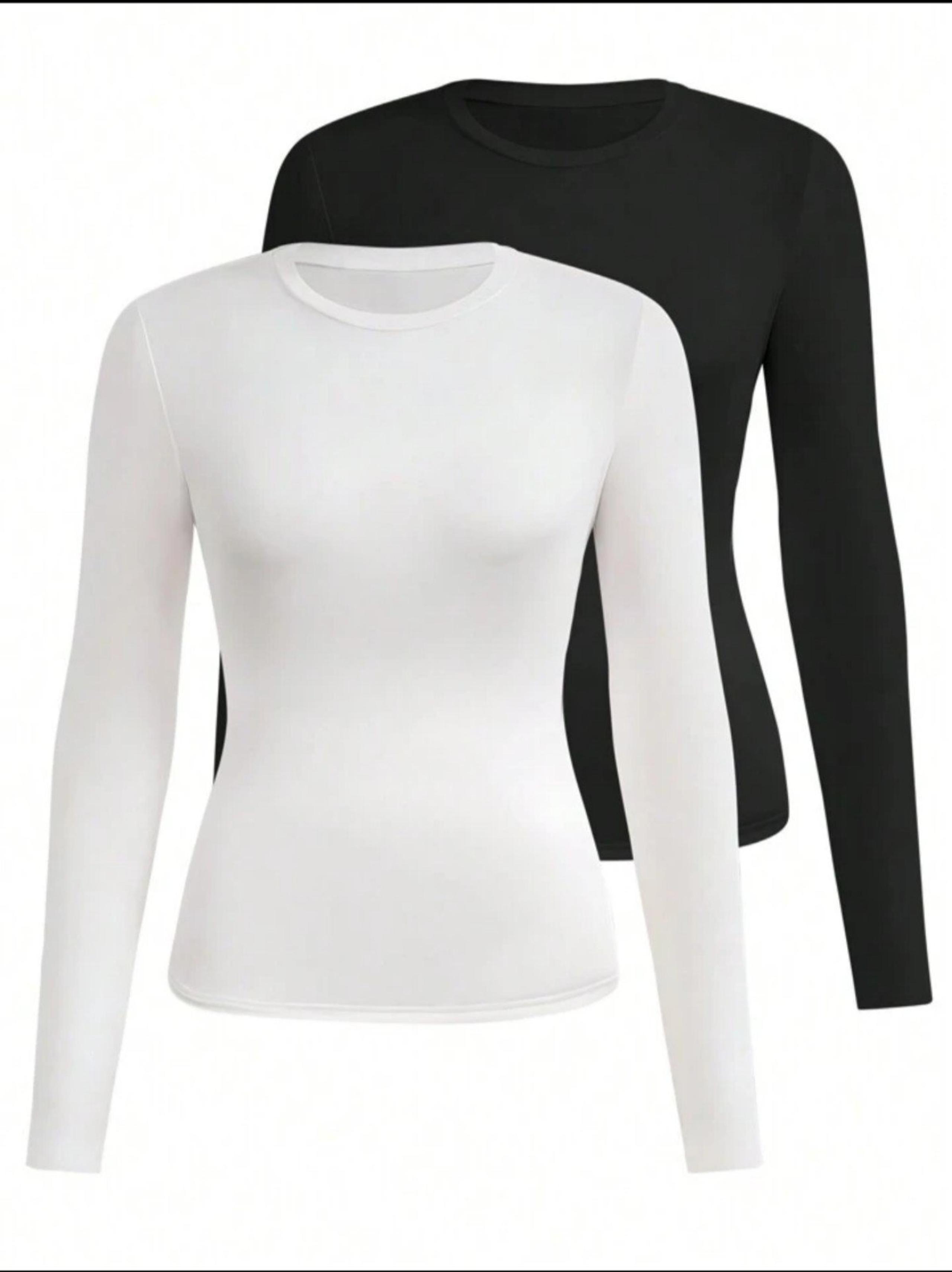 Long Sleeve Cotton Top Set of 2