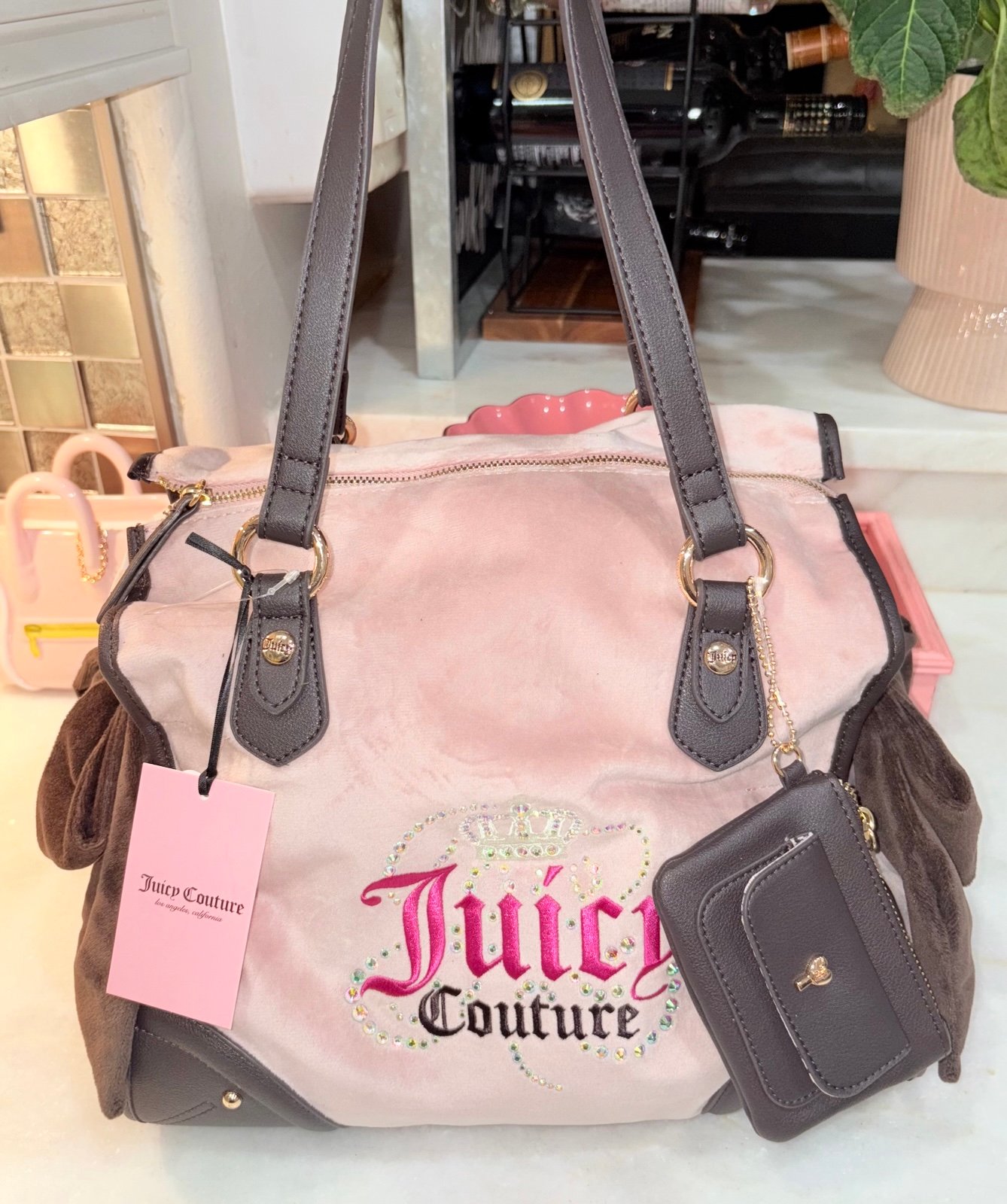 Juicy Couture Pink and Brown Dreamy Bag