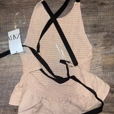 Zara smock open back top