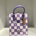 NWT COACH Purple Checkered Mini Tote Crossbody CR180 <5⭐️Seller!