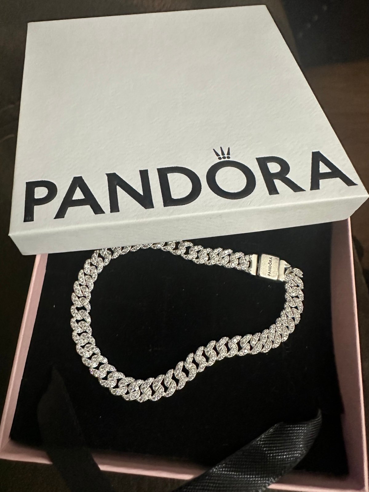 Pandora Pave Cuban Link Bracelet and Ring