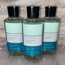 Bath & Body Works Aloe & Palm Shower Gel X3 Bundle