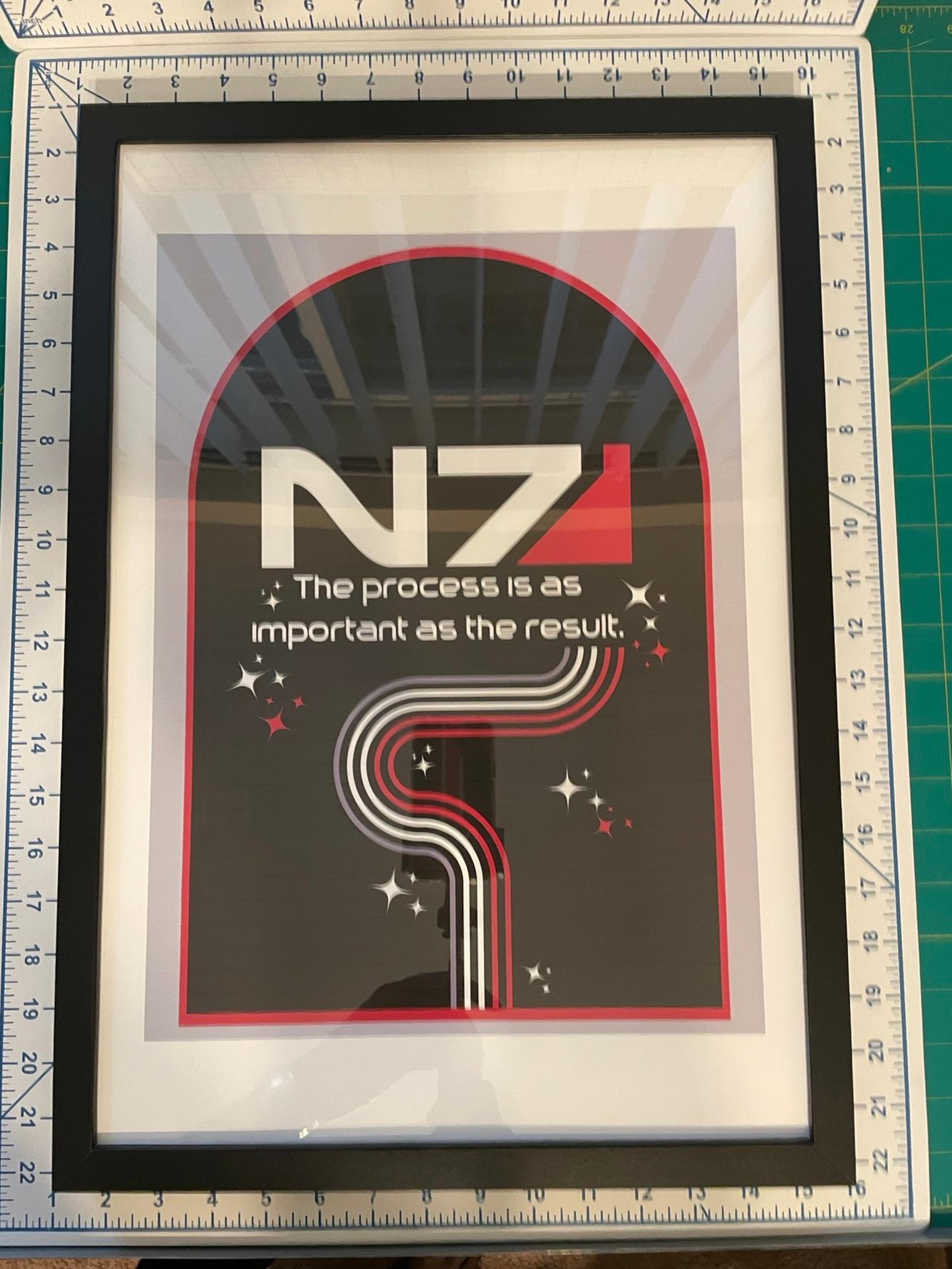 Mass Effect: gameplay famous quote framed fan art poster #3