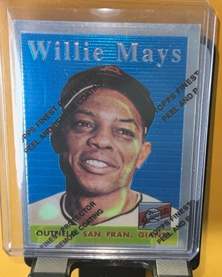1996 Topps #10 WILLIE MAYS Giants Commemorative 1958 Topps #5 Seal