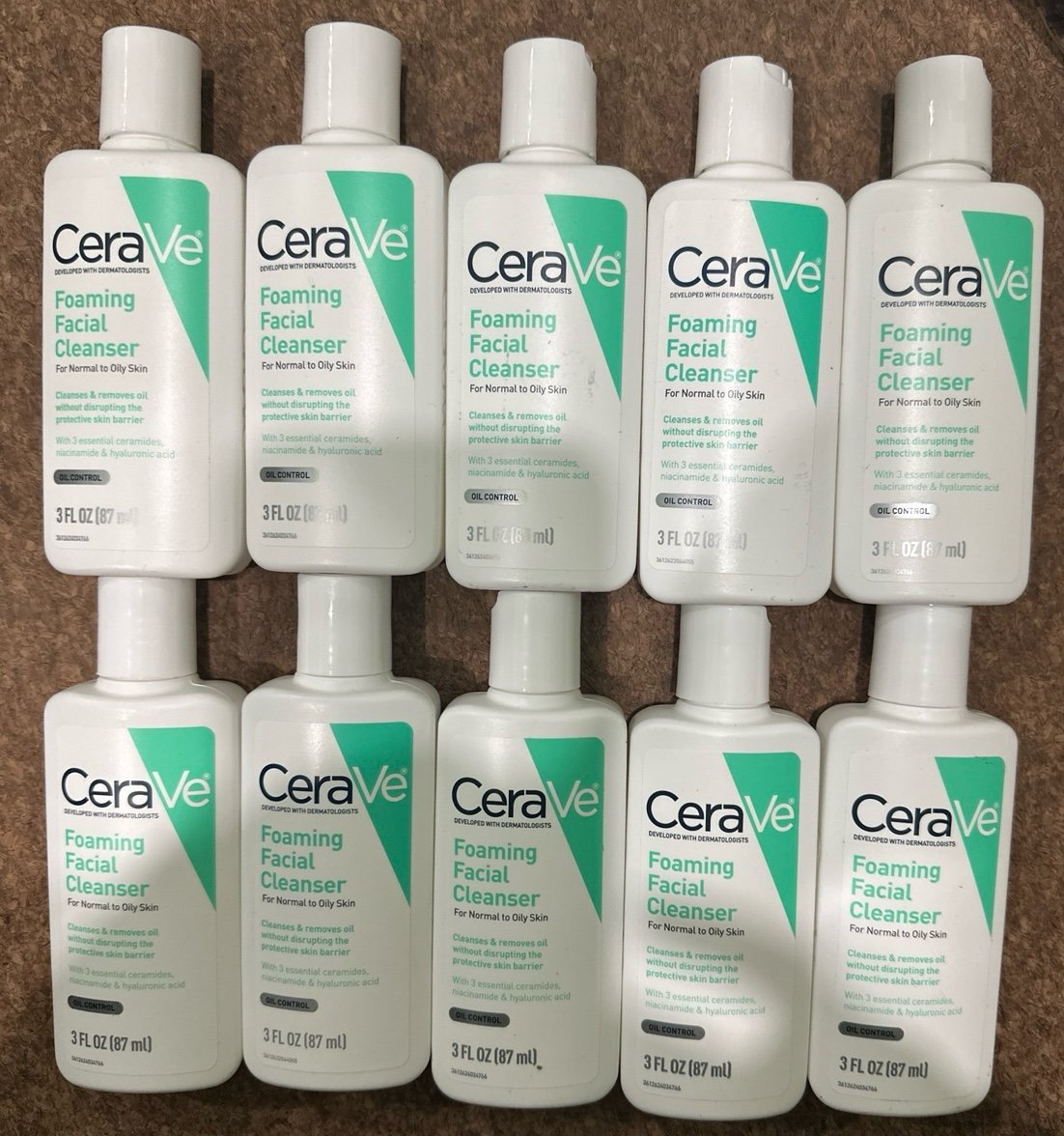 10 bottles of foaming facial cleanser 3oz (87ml)