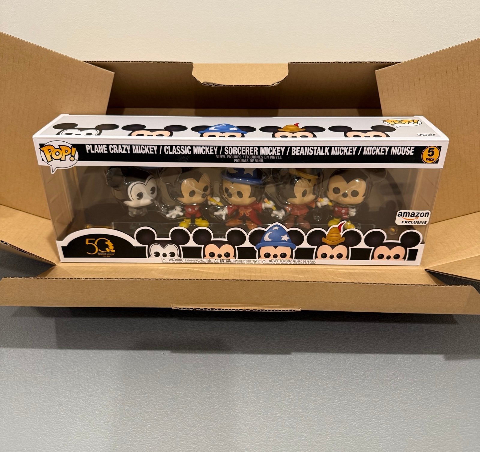 Funko Pop Mickey Mouse 5 Pack 50th Anniversary Disney Archives Amazon Exclusive