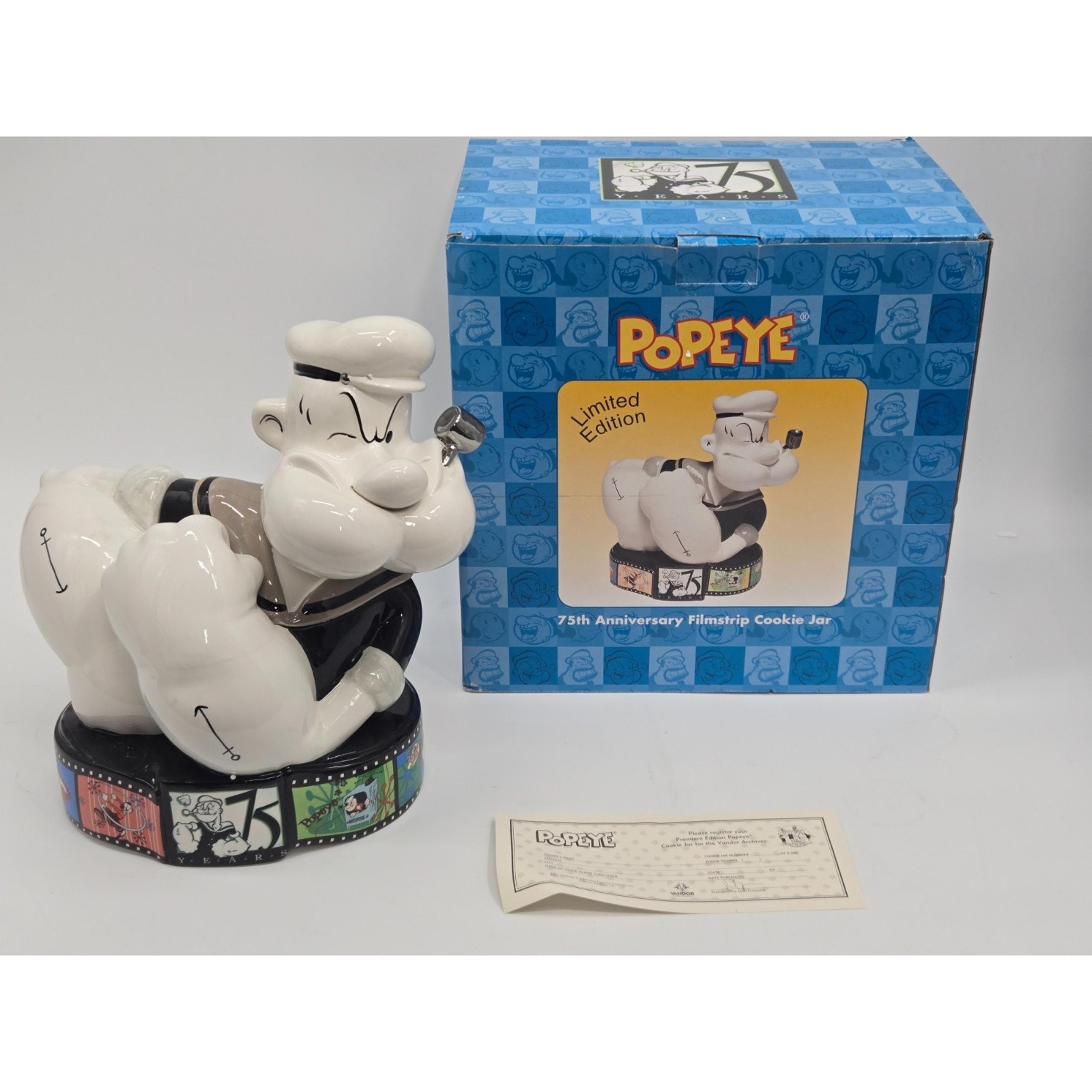 Vandor POPEYE Limited Edition 75th Anniversary Filmstrip Cookie Jar In Box NEW
