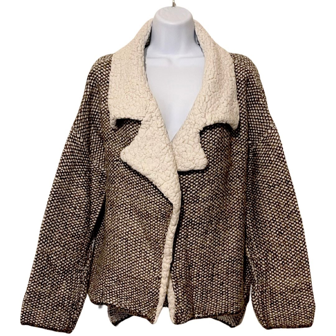 Main Strip Sweater Coat For Women