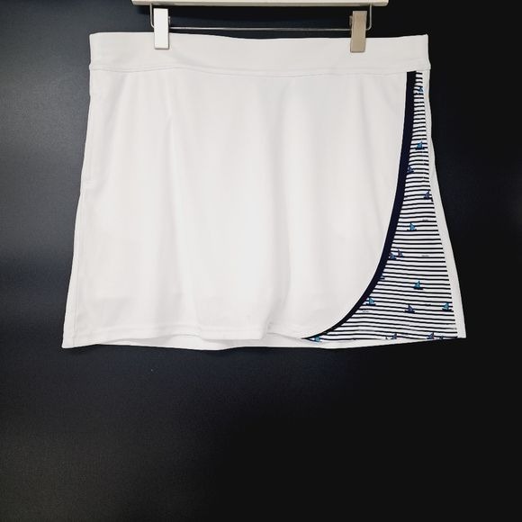 PGA Tour Moisture Wicking Sun Protection Sailboat Print Golf Skort Size XL