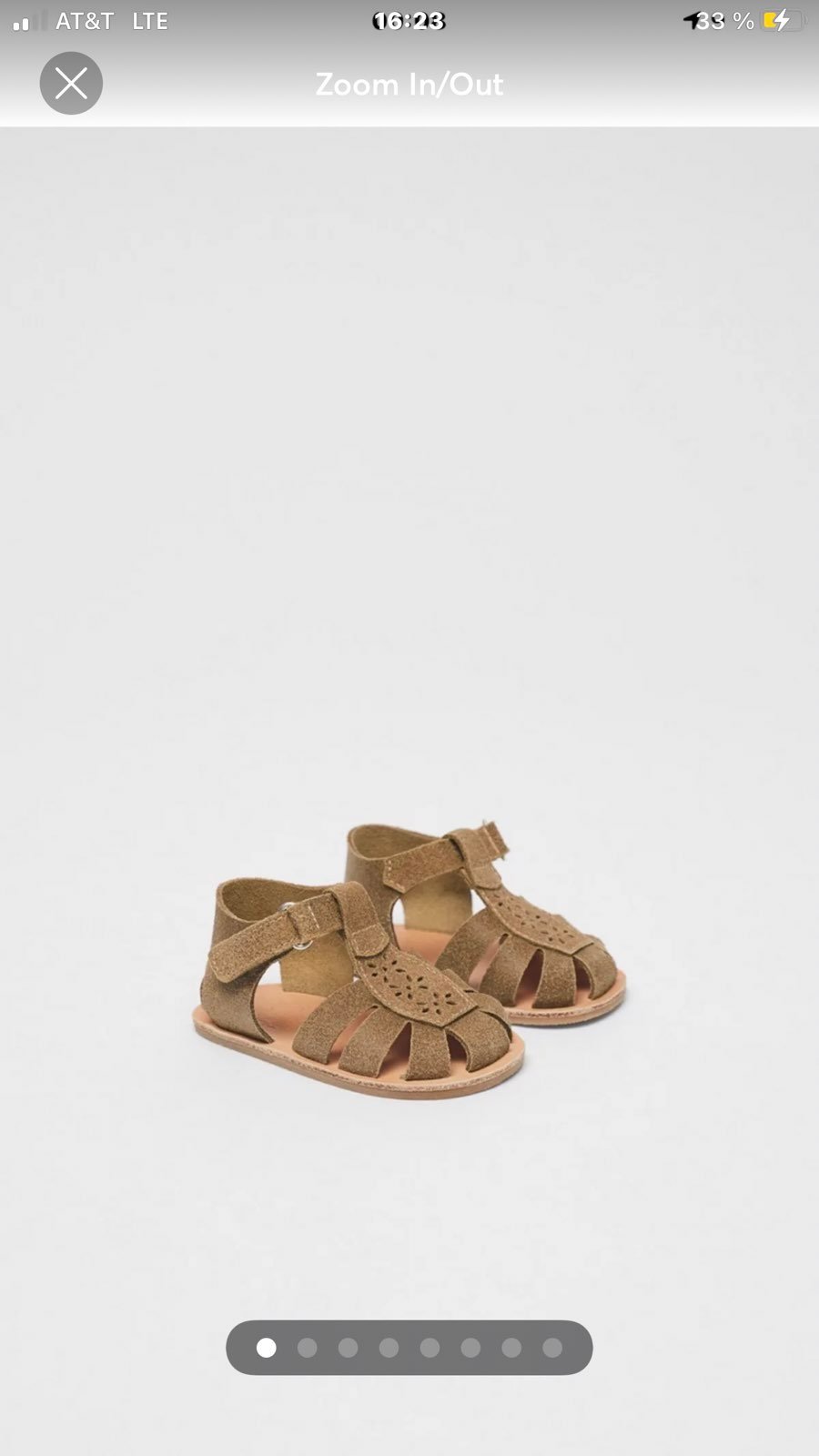 ZARA NWT leather sandals baby girls (boy) size 1.5