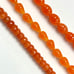 3 Strands Orange chalcidony Beads