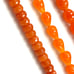 3 Strands Orange chalcidony Beads