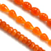 3 Strands Orange chalcidony Beads
