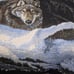Vintage wolf tapestry blanket