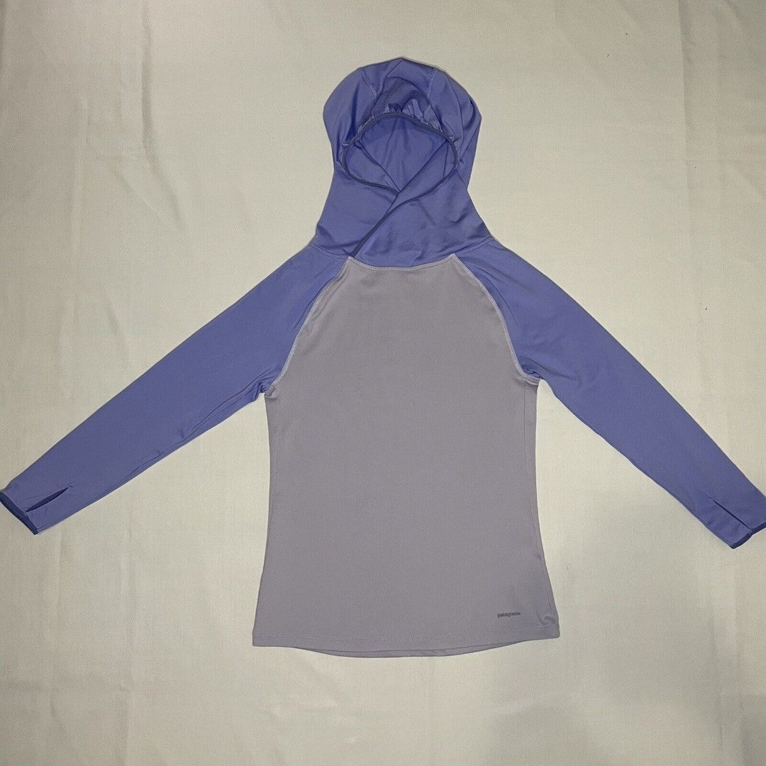 Patagonia Girls 10 / Medium Capilene Silkweight Hoodie Base Layer Lavender