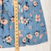 Rebecca Taylor Daniella Floral Jacquard Midi Skirt Size 4 Silk Blend Blue Pleats