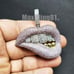 Sexy Mouth Lips Hip Hop Jewelry Silver Tone Micro Pave Stone Brass Pendant