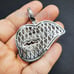 Sexy Mouth Lips Hip Hop Jewelry Silver Tone Micro Pave Stone Brass Pendant