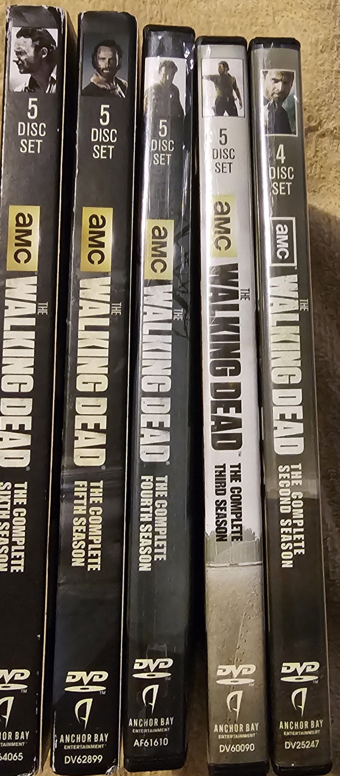 The Walking Dead series Season 2-6. DVDs are in excellent condition.