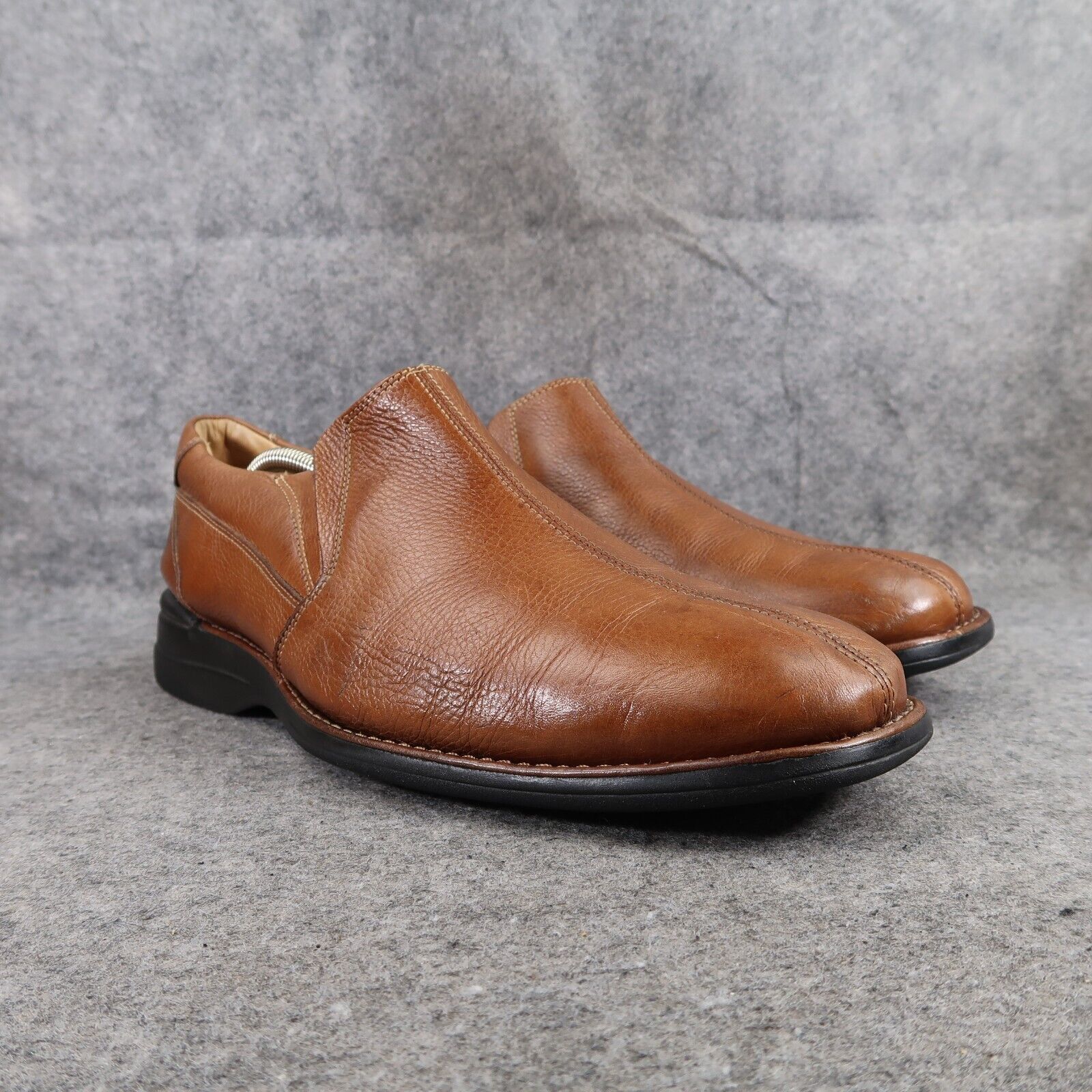 Johnston & Murphy Shoes Men 12 Slip On Loafer Dress Casual Leather Classic Brown