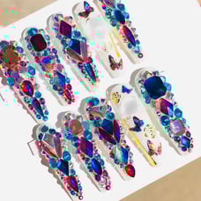 XXL MED RAINBOW ✝️-Gel Press on Nail