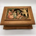 1970’s Carved Inlay Wooden Music Box from West Germany