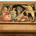 1970’s Carved Inlay Wooden Music Box from West Germany