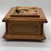 1970’s Carved Inlay Wooden Music Box from West Germany