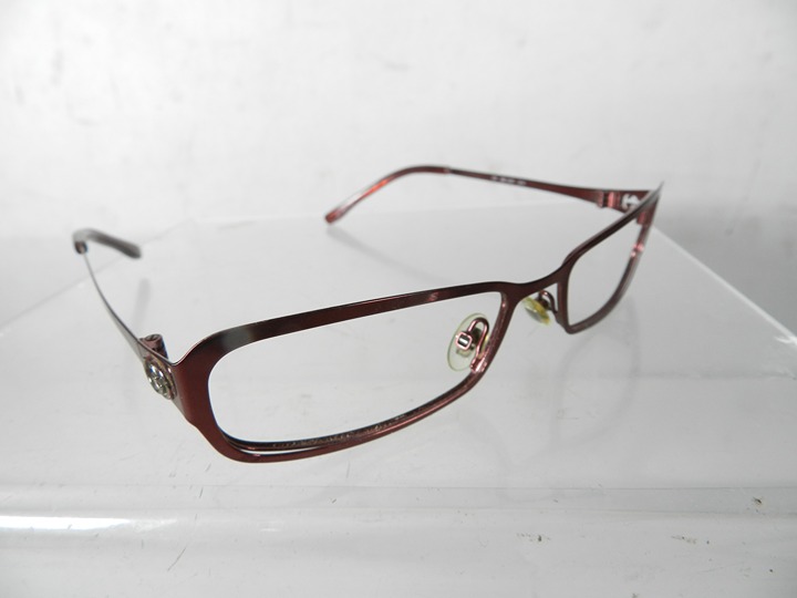 GUCCI GG2810 OFK Eyeglasses Red Metallic Full Rim Frame Made in Italy 53-17-130