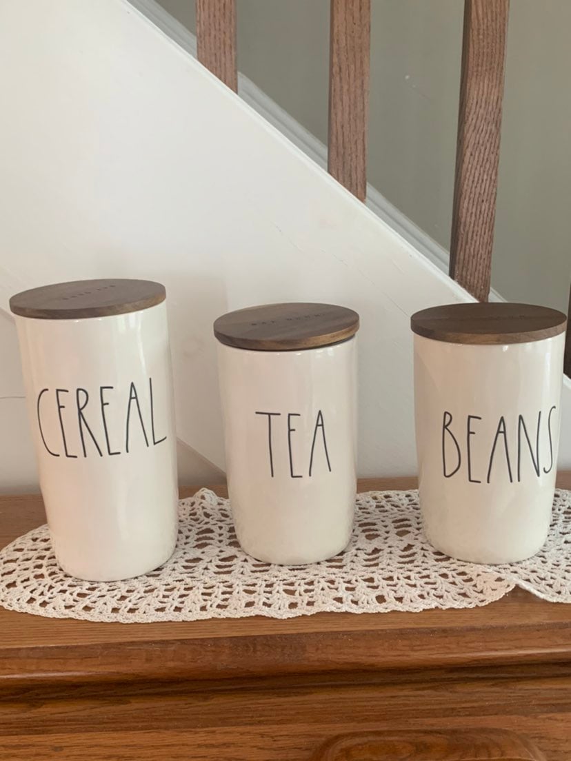 Rae Dunn Tea Beans Cereal Cellar Bundle