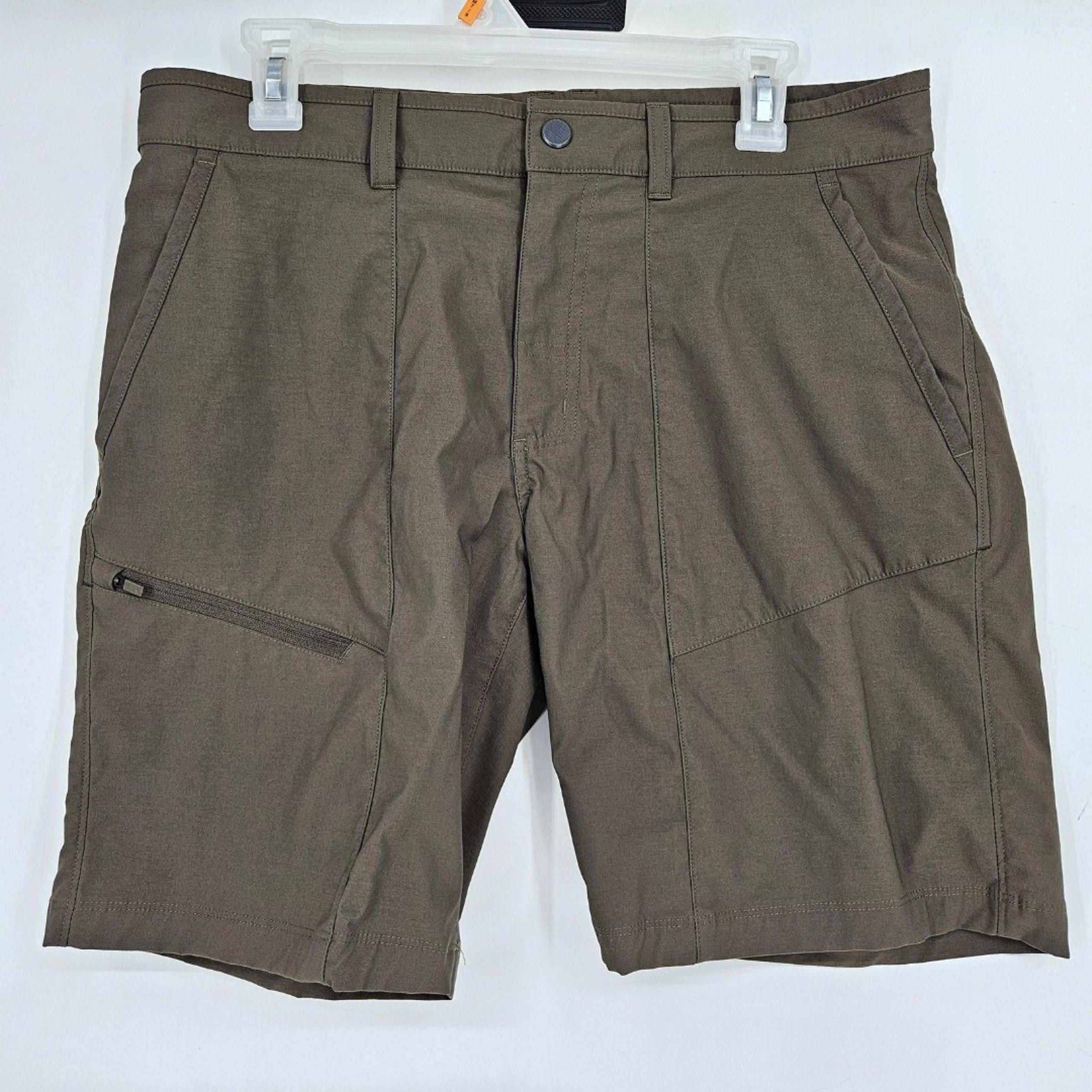Mountain Hardwear Shorts Mens 32 Brown Hiking Trail Outdoor Zip Pocket Stretch