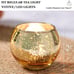 Round Gold Votive Candle Holders, Mercury Glass Candle Holder Set of 12