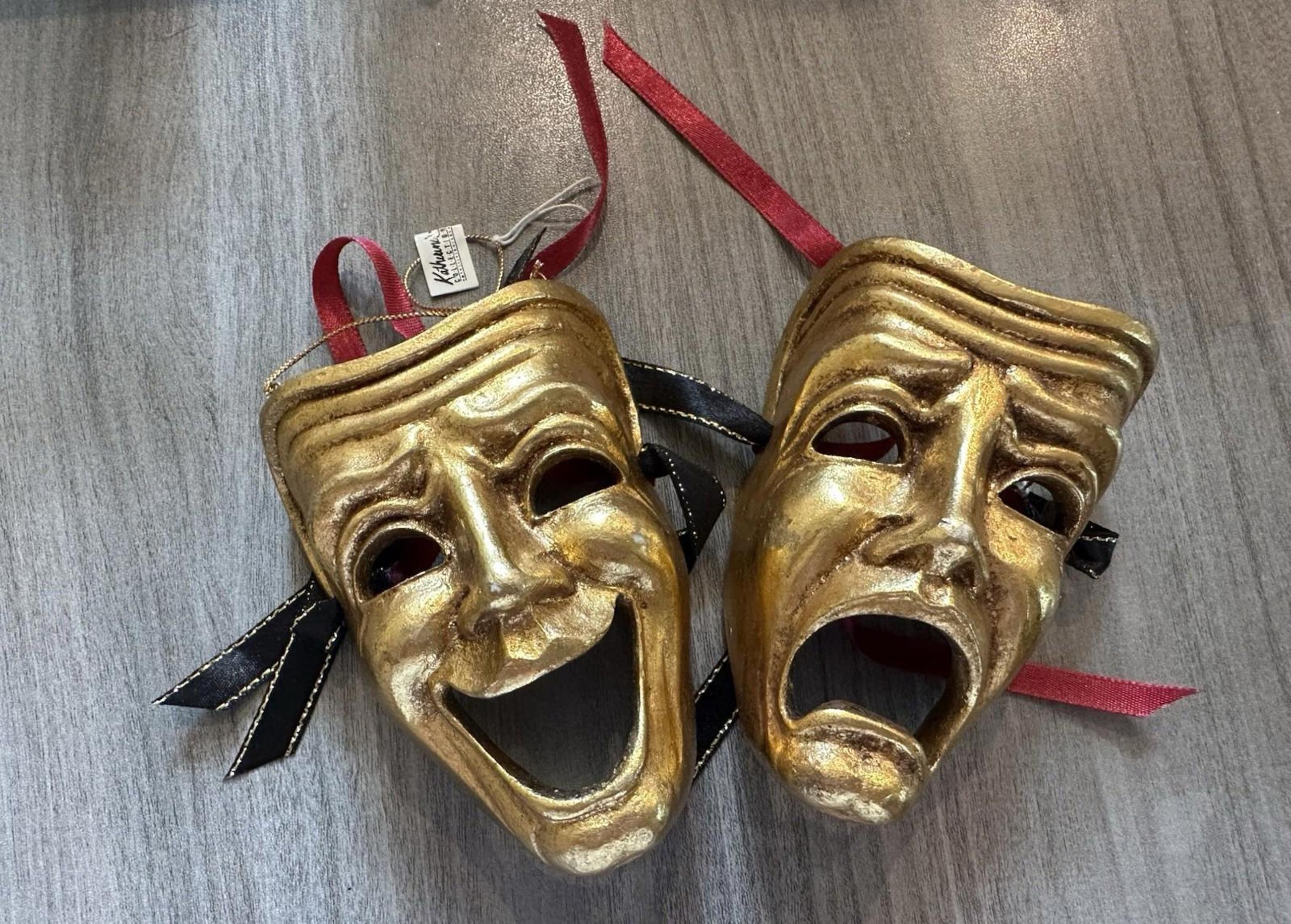 Lot Of 2 Katherines Collection Gold Venetian Masquerade Masks NWT