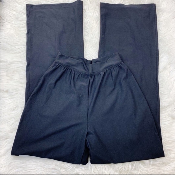 Spanx by Sara Blakely Wide Leg Pant Built In Liner Slinky Black Pants S Small
