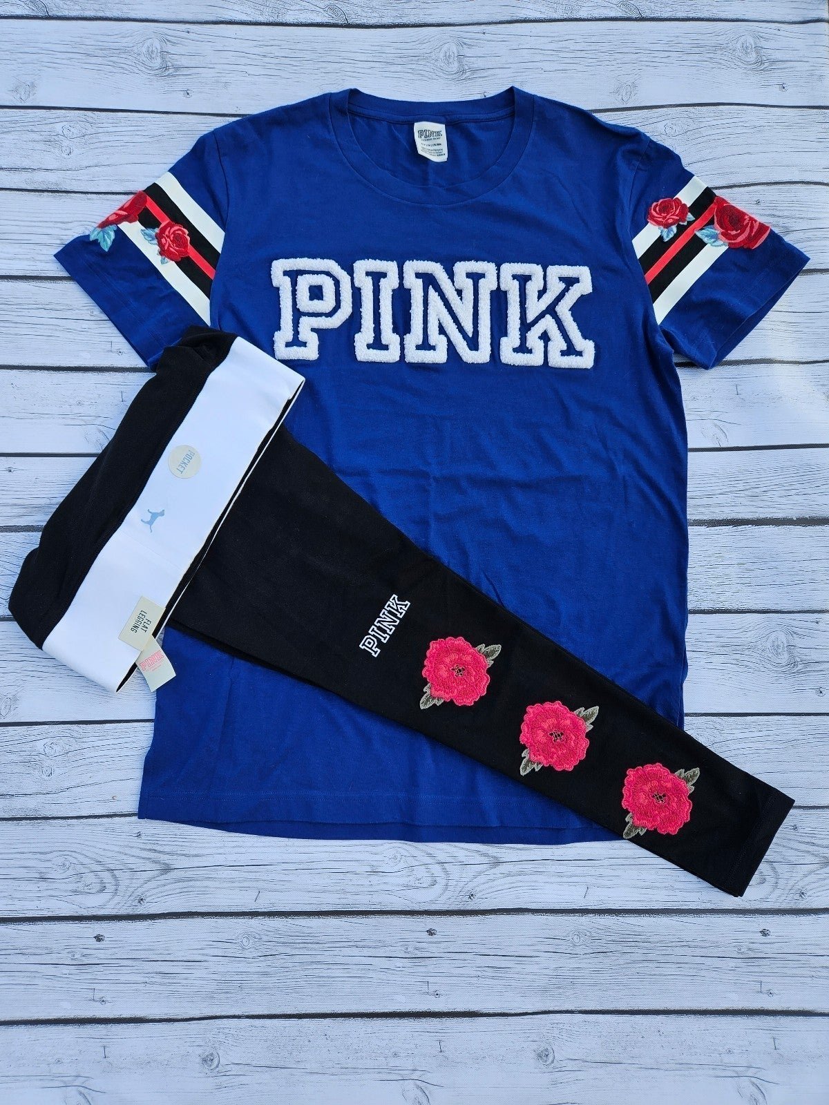 PINK NWT 2 PC ROSE YOGA SET