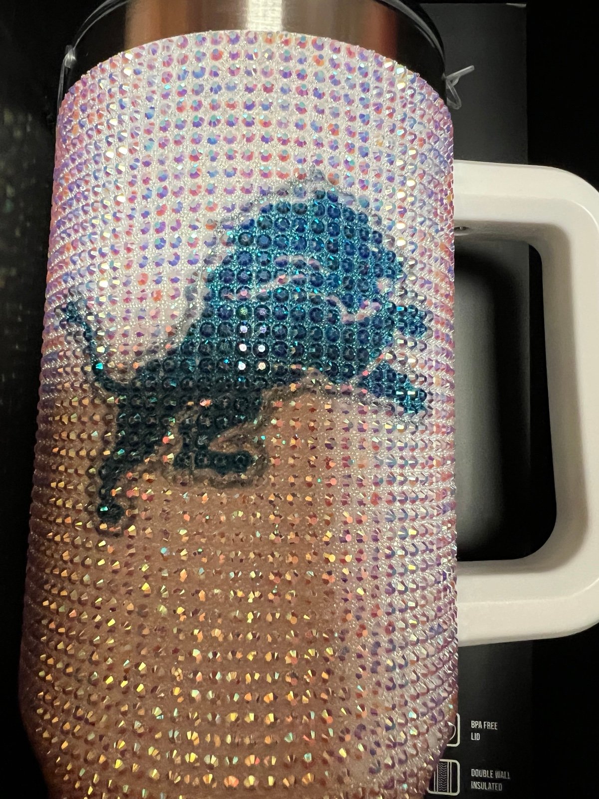 Detroit Lions Bling Tumbler