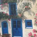 Mediterranean Villa Wall Art/Painting 20x20 Canvas