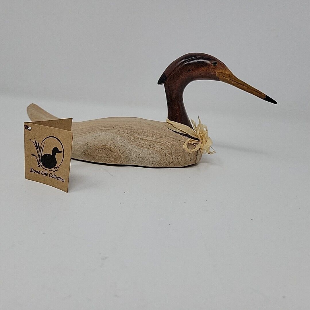 Golden Sandstone Heron Bird Figure Stone Life Collection 8 Natural Stone