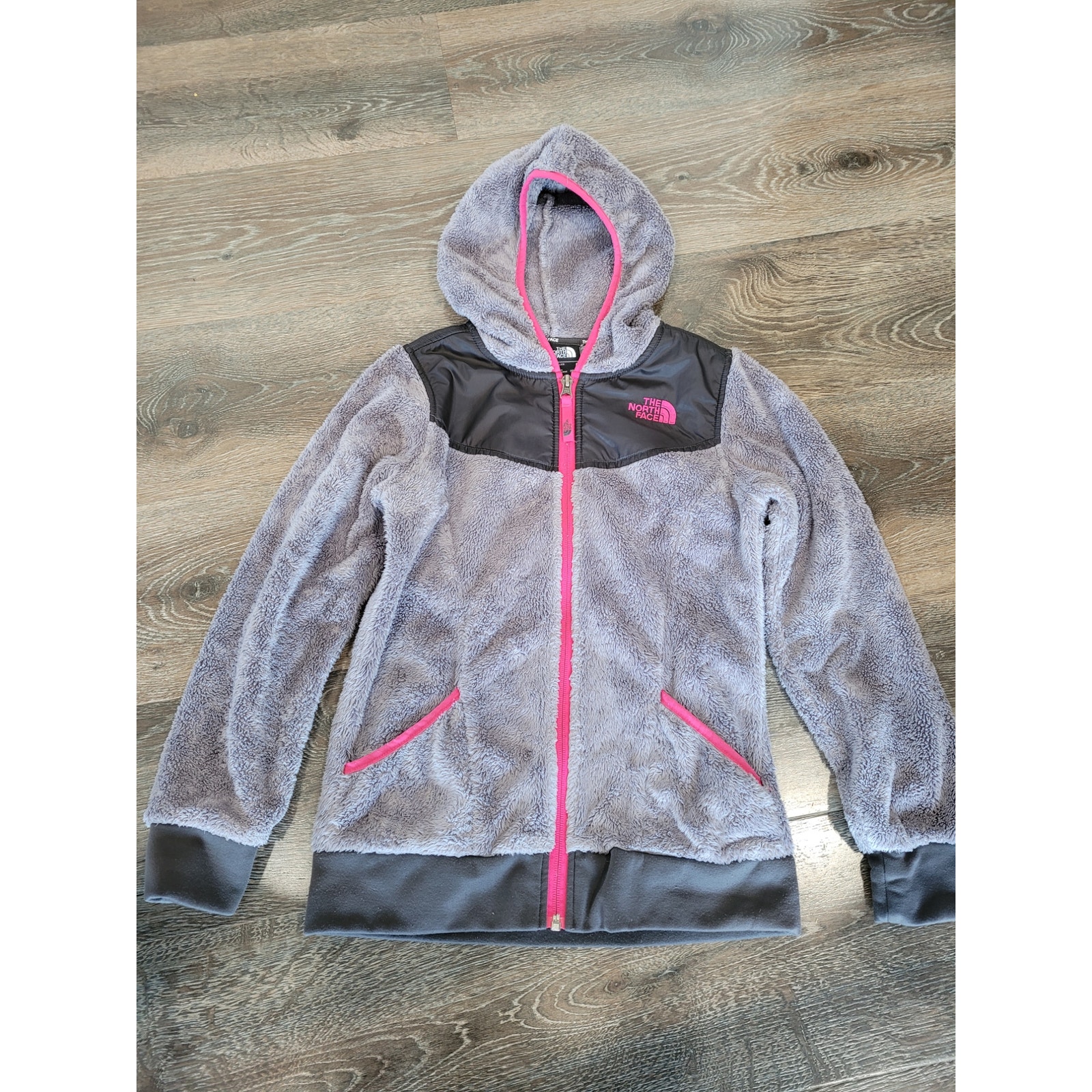The North Face Girls Gray Osito Jacket Fleece Size Medium #1