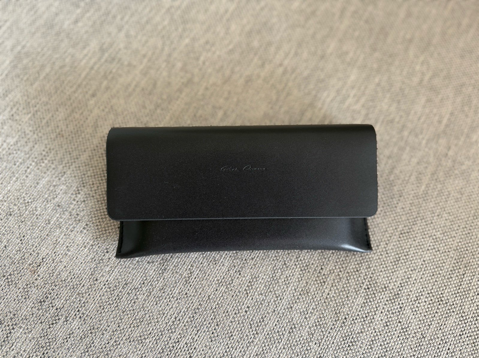 Rick Owens Black Leather Sunglasses Case