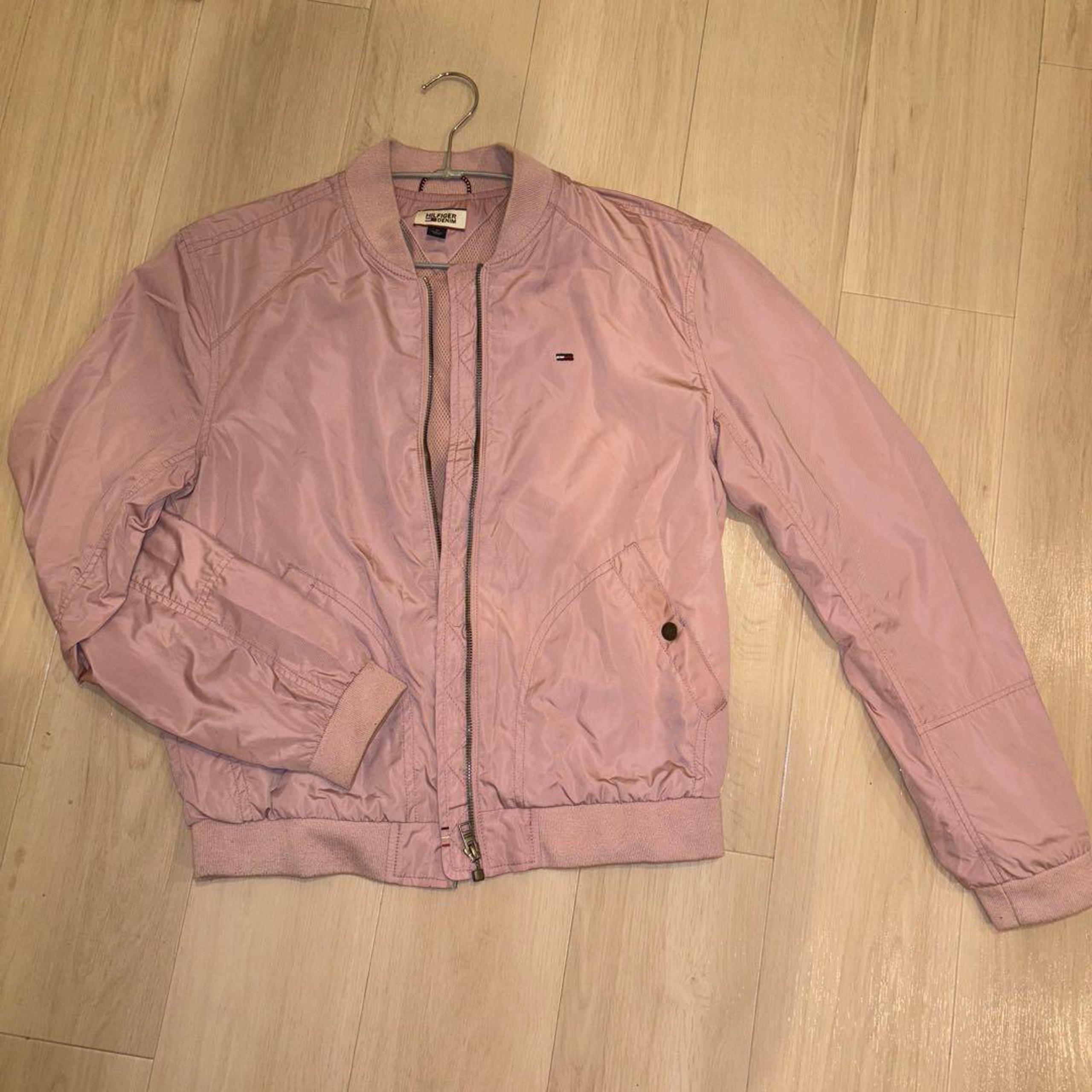 ma-1 HILFIGER DENIM Light Pink Jacket M Vintage