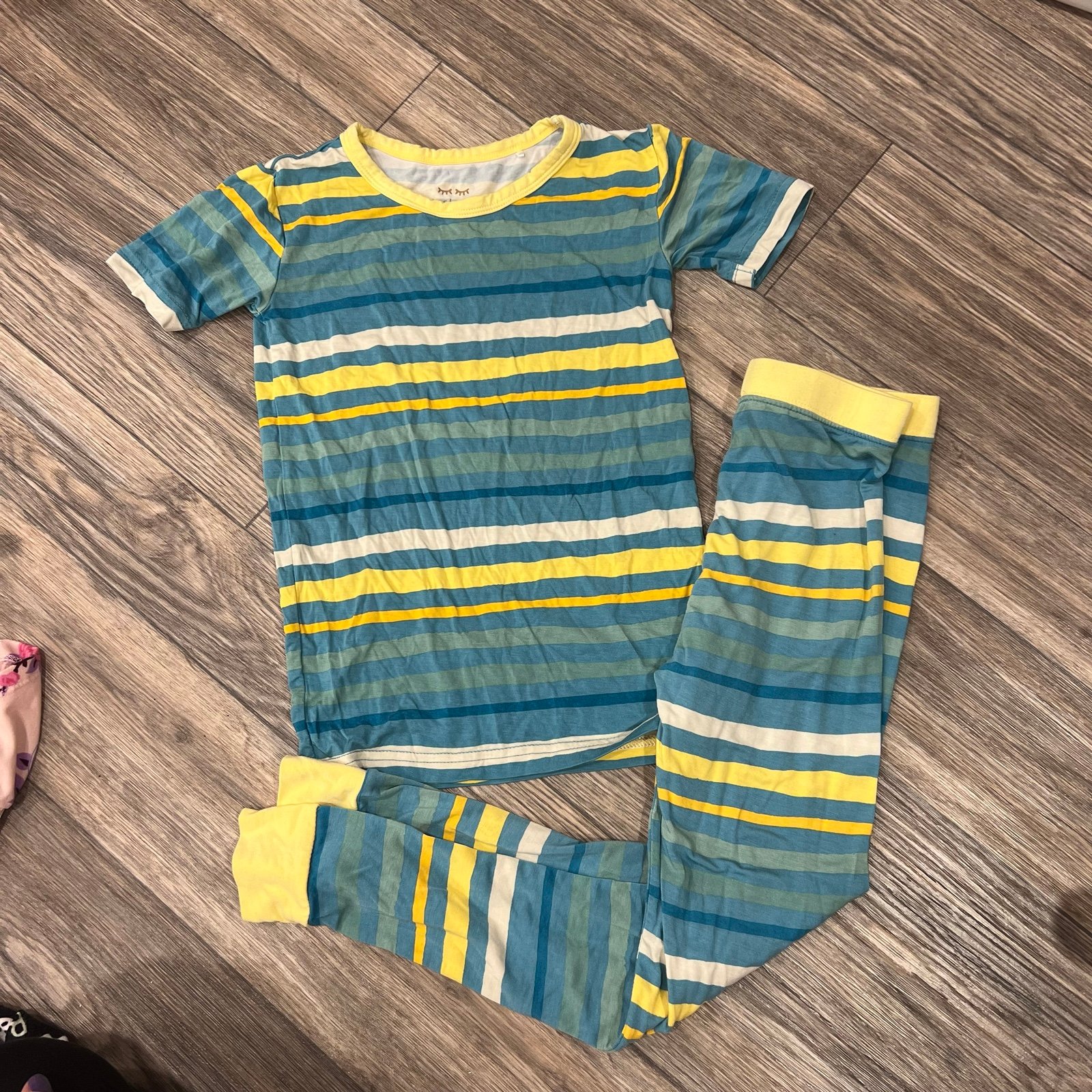 Little Sleepies 2-Piece in Garden Stripe, Size 5/6