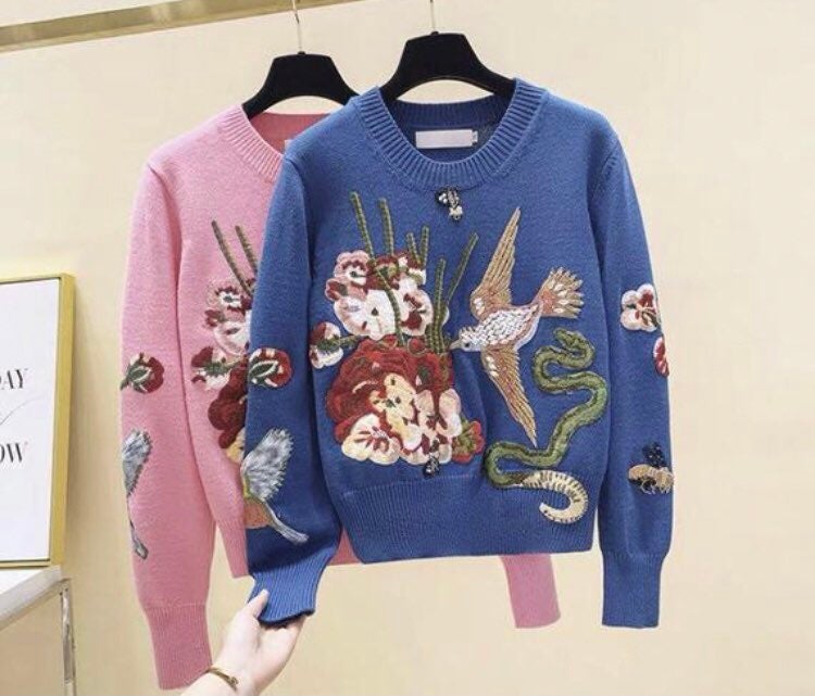 Wool Mix Knitted Women Harajuku Pullover