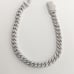 925 Sterling Silver Moissanite Diamond Cuban link Bracelet