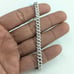 925 Sterling Silver Moissanite Diamond Cuban link Bracelet